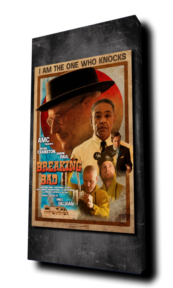 "Breaking Bad" - by Punch It! Graphics - Portrait Canvas Art Print