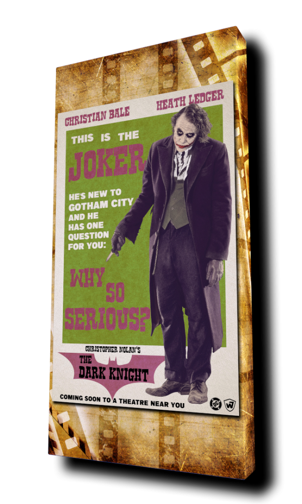 "Joker" - by Punch It! Graphics - Portrait Canvas Art Print