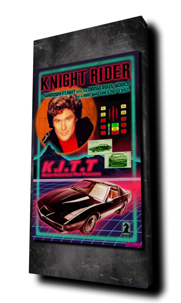 "Knight Rider" - by Punch It! Graphics - Portrait Canvas Art Print