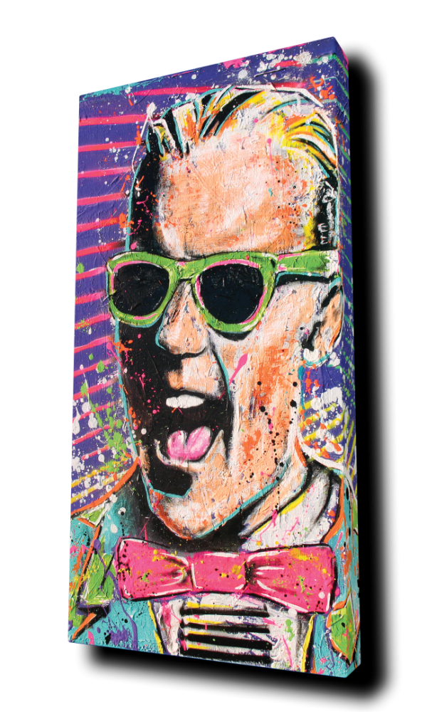 "Max Headroom" - by Point Blank Art & Design - Portrait Canvas Art Print