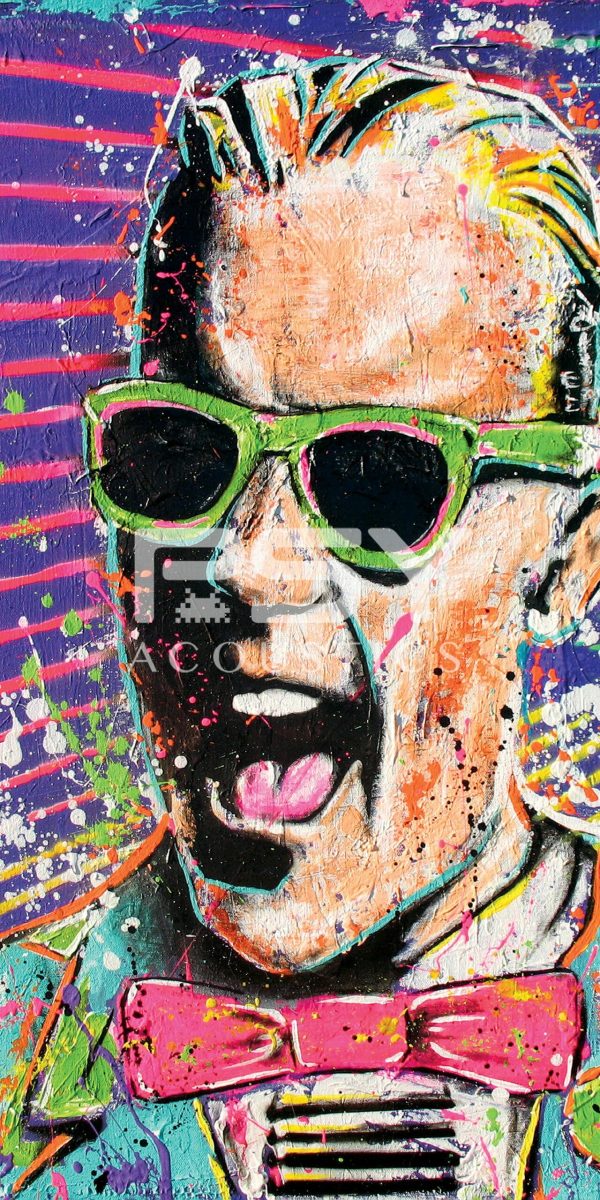 "Max Headroom" - by Point Blank Art & Design - Portrait Canvas Art Print - Image 2