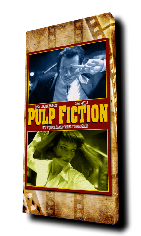 "Pulp Fiction" - by Punch It! Graphics - Portrait Canvas Art Print