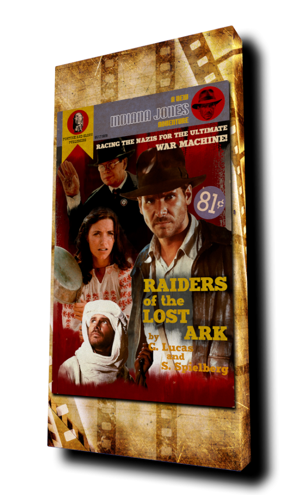 "Indiana Jones Raiders Of The Lost Ark" - by Punch It! Graphics - Portrait Canvas Art Print