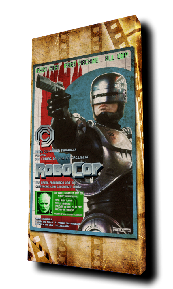 "Robocop" - by Punch It! Graphics - Portrait Canvas Art Print