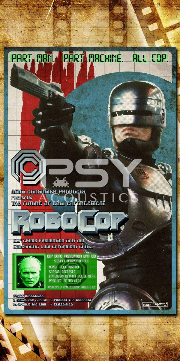 "Robocop" - by Punch It! Graphics - Portrait Canvas Art Print - Image 2